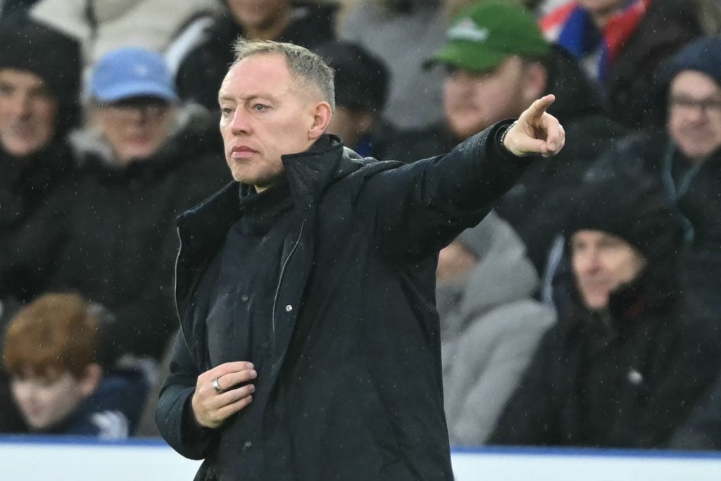 Former Leicester City manager Steve Cooper during a game vs Chelsea.
