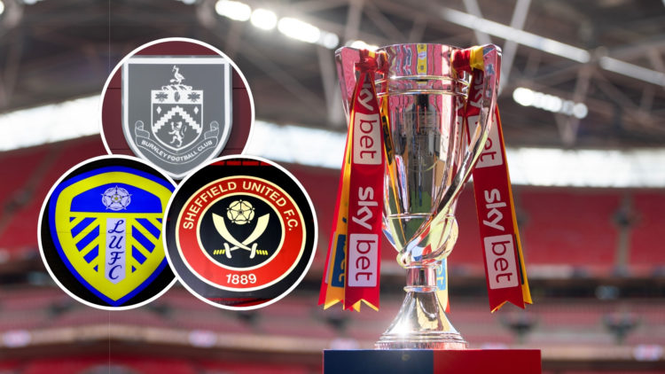The Sky Bet Championship Play off Final Trophy is seen prior to the Sky Bet Championship Play Off Final match between Leeds United and Southampton ...