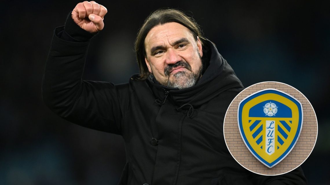 Leeds manager Daniel Farke celebrates with the Leeds fans at the end of the Sky Bet Championship match between Leeds United FC and Sunderland AFC a...