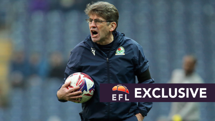 David Lowe takes charge of a game for Blackburn Rovers. Overlaid, exclusive branding.