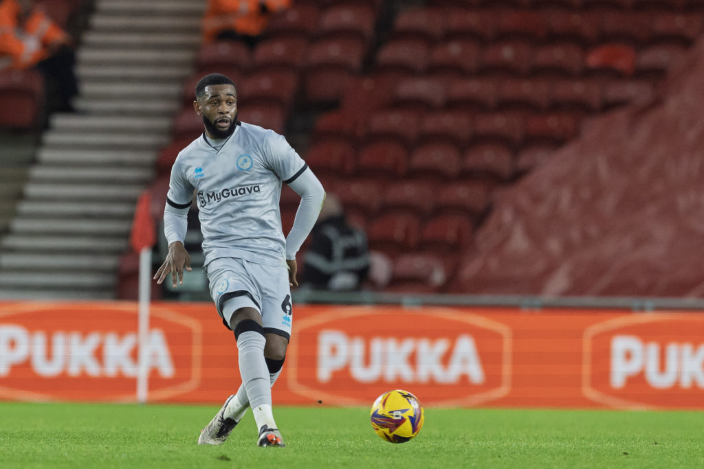Japhet Tanganga plays for Millwall during the Sky Bet Championship match between Middlesbrough and Millwall