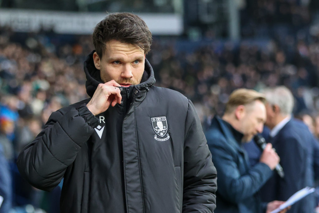 Danny Rohl looks on nervously during West Brom vs Sheffield Wednesday