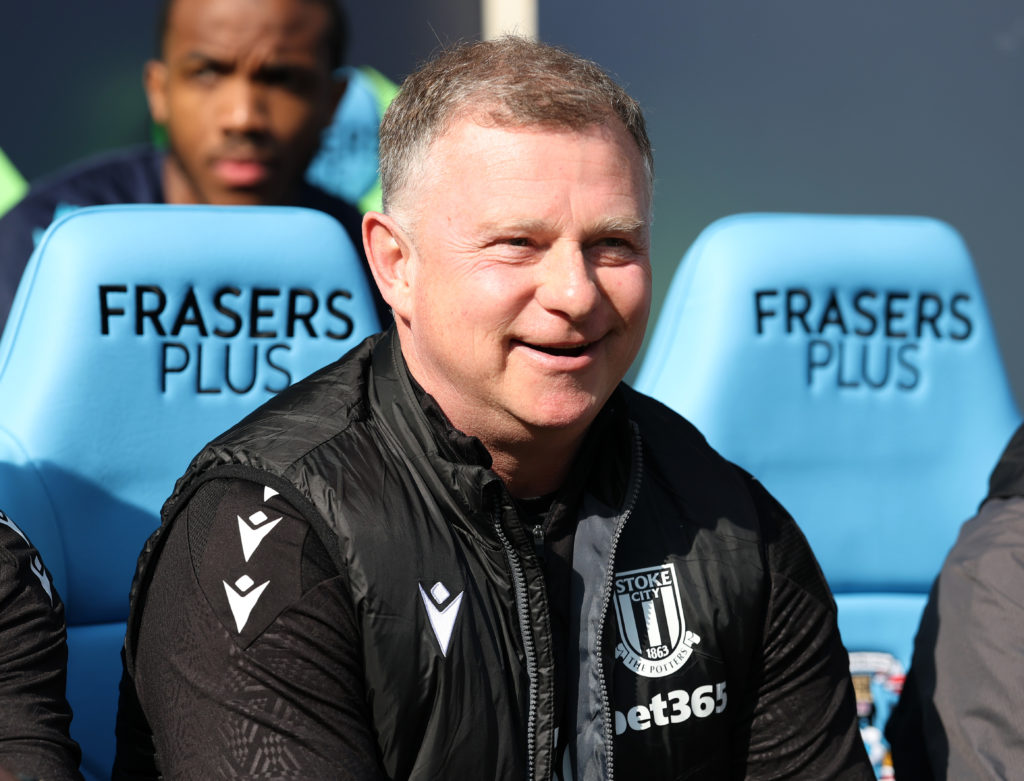 Mark Robins smiles before Coventry City vs Stoke City