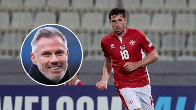 Sky Sports pundit Jamie Carragher during the Premier League match between Manchester City FC and Liverpool FC, James Carragher of Malta, son of for...