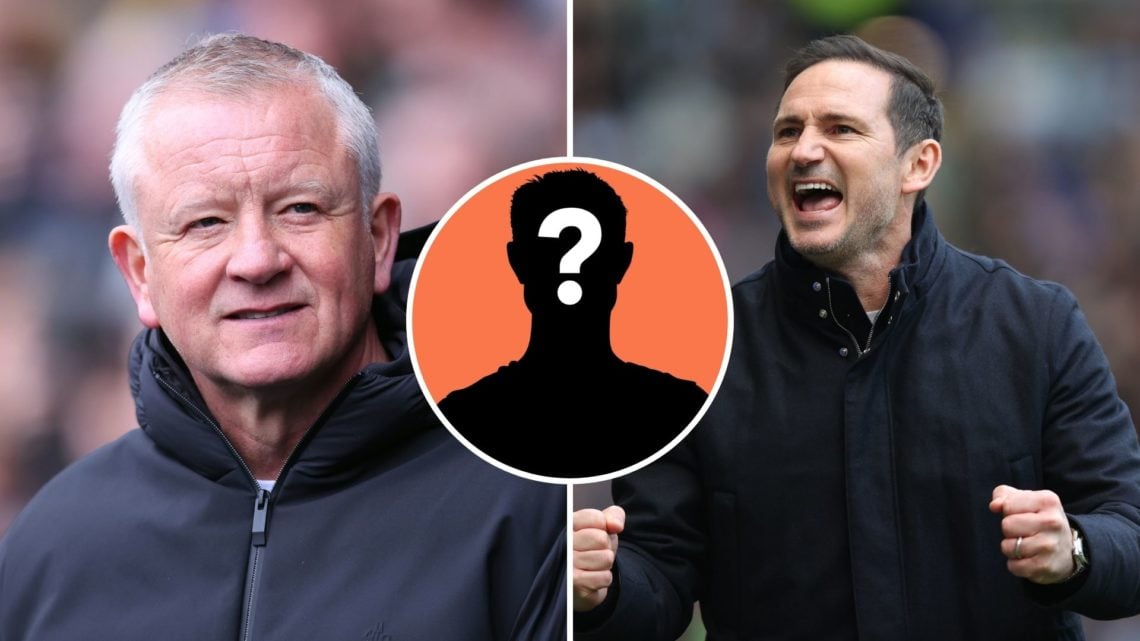 Split image of Chris Wilder, manager of Sheffield United before the Sky Bet Championship, Coventry City manager Frank Lampard celebrates the second...