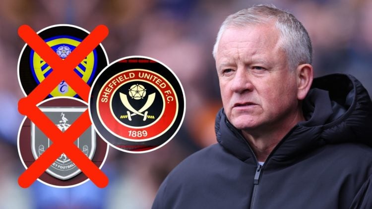 Chris Wilder, manager of Sheffield United on the side line before the Sky Bet Championship match. Inset, the Sheffield United badge, and then the L...