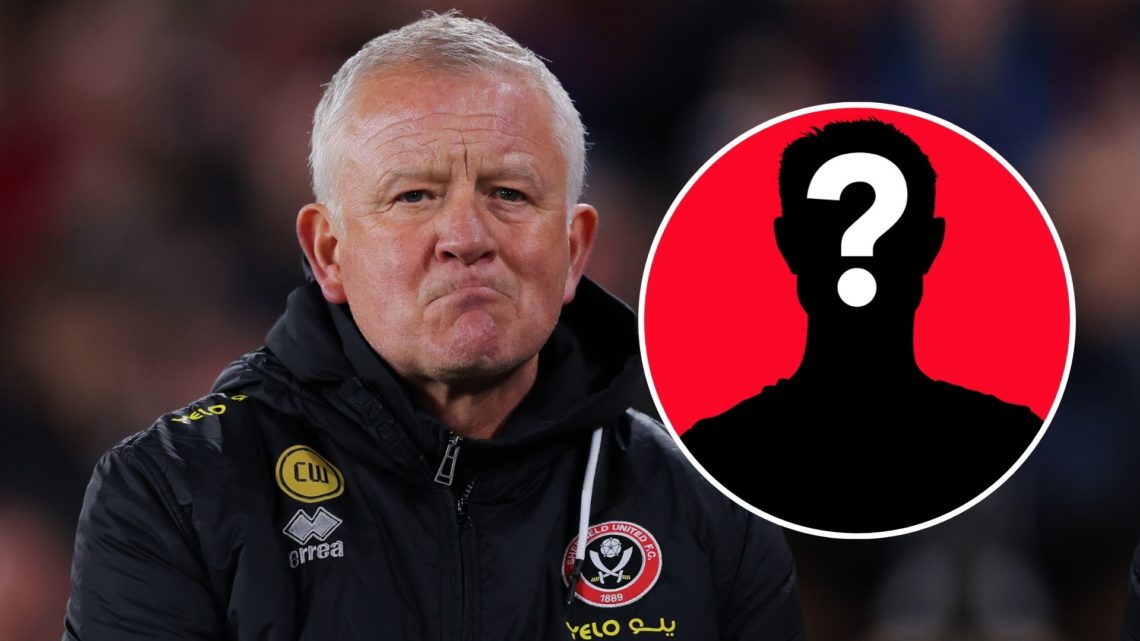 Image of Sheffield United boss Chris Wilder with an inset of a mystery player silhouette