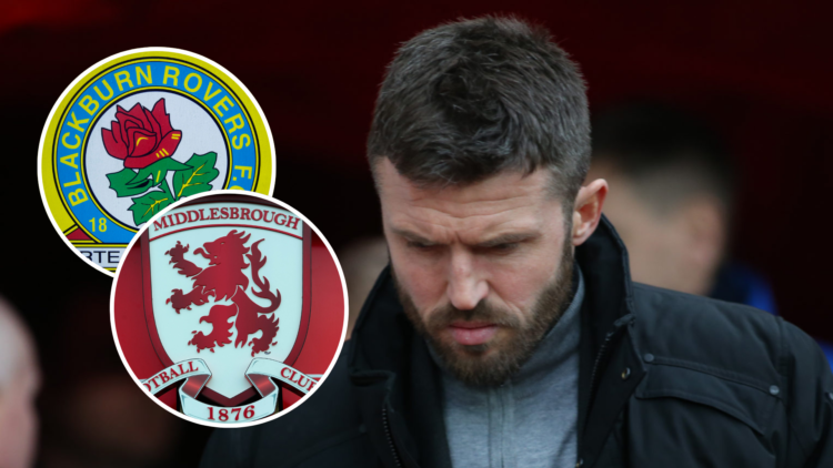 Middlesbrough Manager Michael Carrick looks dejected during the Sky Bet Championship match between Sunderland and Middlesbrough. Insets, Middlesbro...