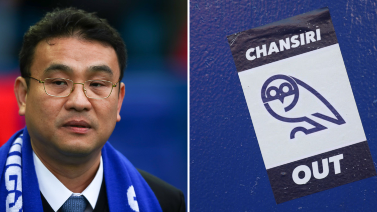 Split image, (L) Dejphon Chansiri owner / chairman of Sheffield Wednesday during the Sky Bet Championship match between Sheffield Wednesday and Hud...