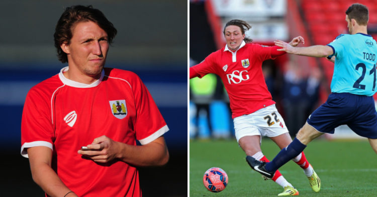 Luke Ayling of Bristol City looks on ahead of the Pre-Season Friendly match between Weston-super-Mare AFC and Bristol City. Luke Ayling of Bristol ...