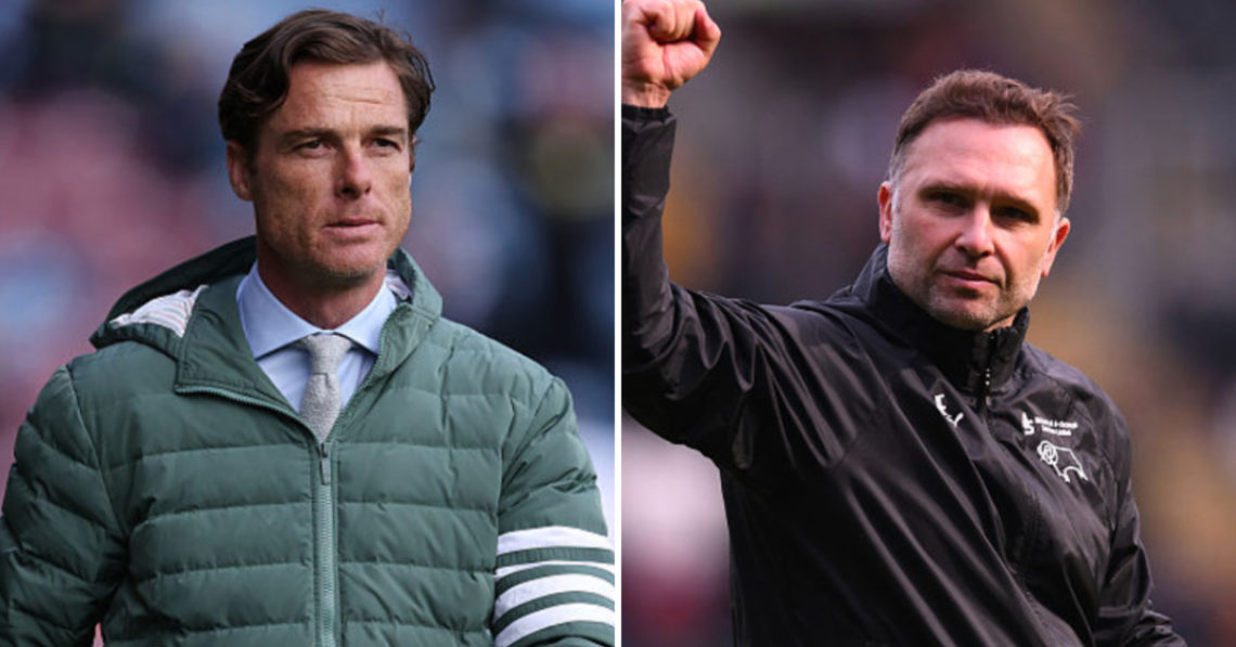 Scott Parker, Manager of Burnley looks on prior to the Sky Bet Championship match between Burnley FC and Sheffield United FC. John Eustace, Manager...