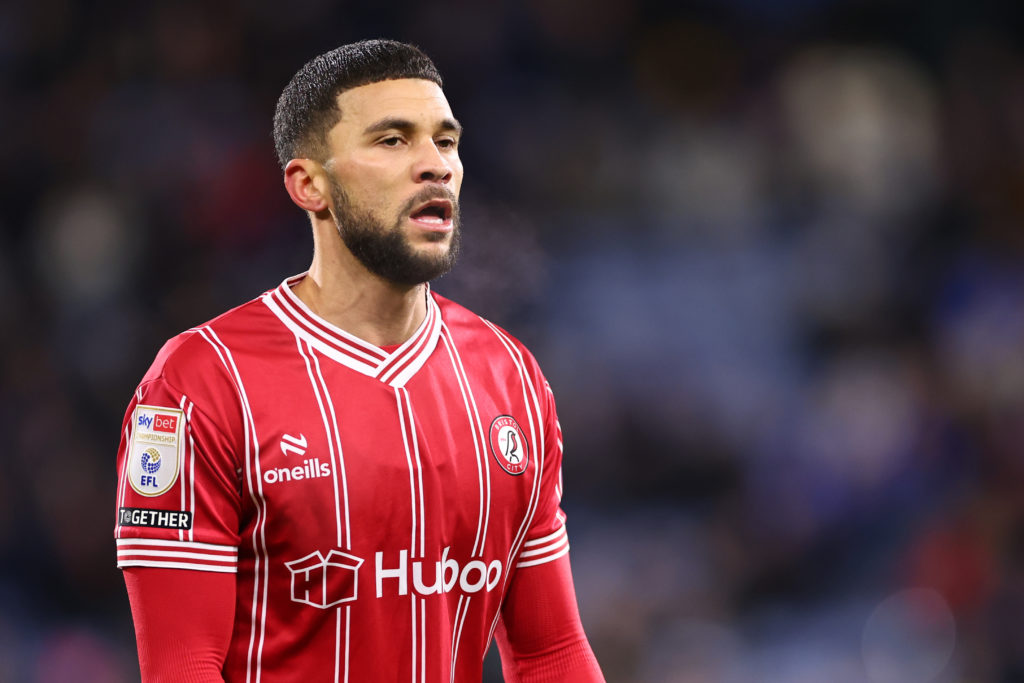 Nahki Wells in action for Bristol City against Huddersfield Town in the Championship