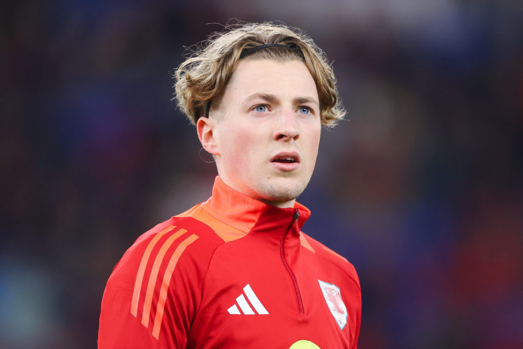 Charlie Savage of Wales during the UEFA EURO 2024 Play-Offs Semi-final match between Wales and Finland