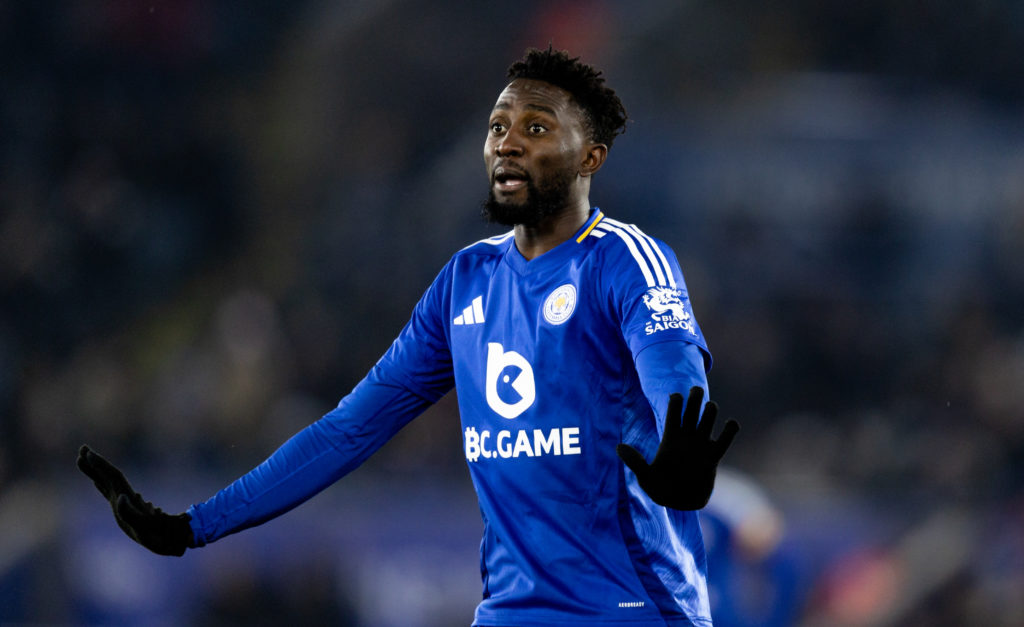 Leicester City's Wilfred Ndidi looks on during the Premier League match between Leicester City FC and West Ham United FC