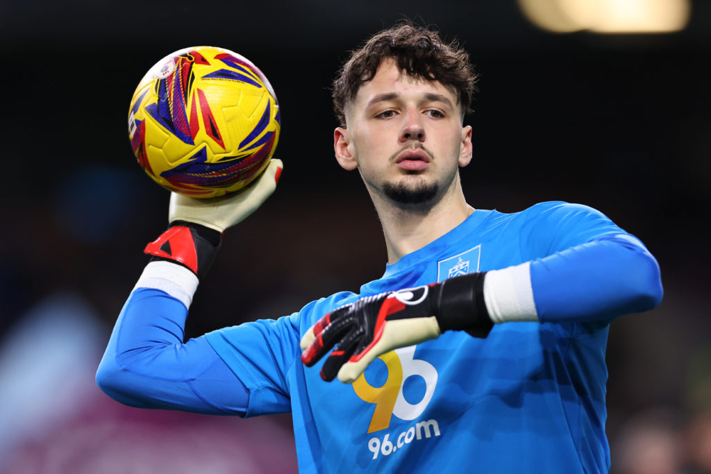 James Trafford in action between the sticks for Burnley vs Leeds United in the Championship