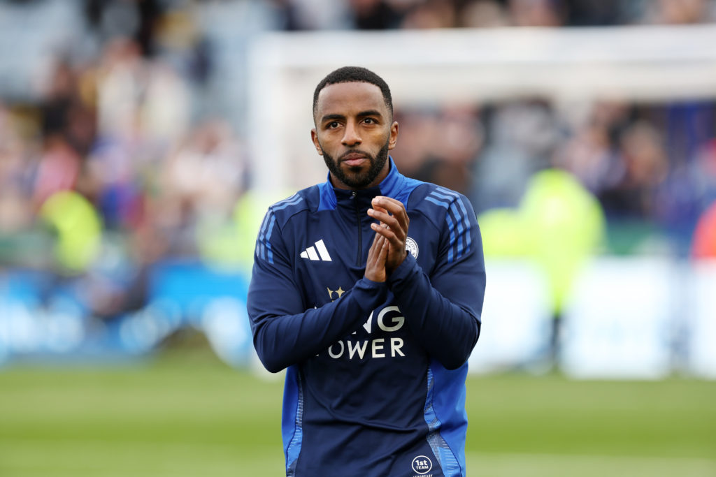 Ricardo Pereira applauds the Leicester City fans at the King Power Stadium