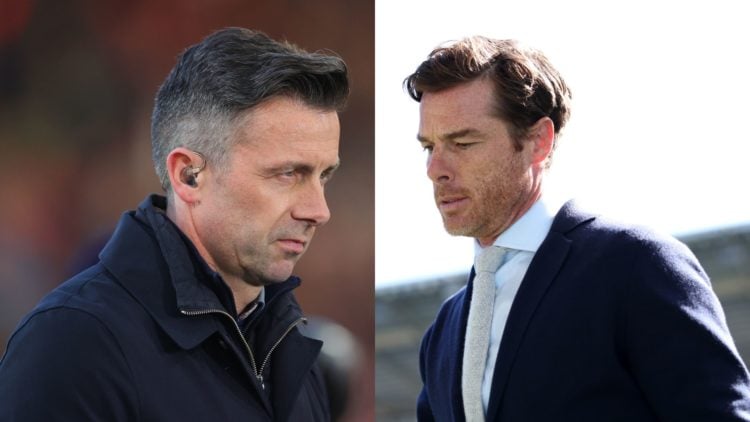 A split image of David Prutton and Scott Parker.