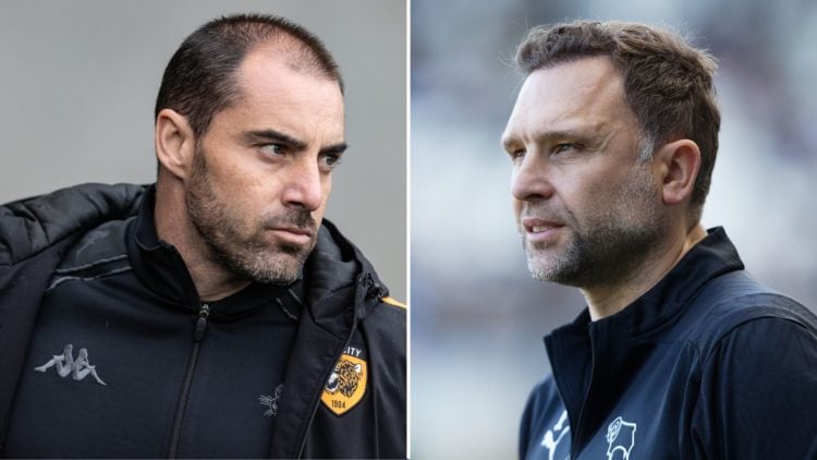 Hull City's manager Ruben Selles looks on during the Sky Bet Championship match between Hull City AFC and Preston North End FC. John Eustace, manag...