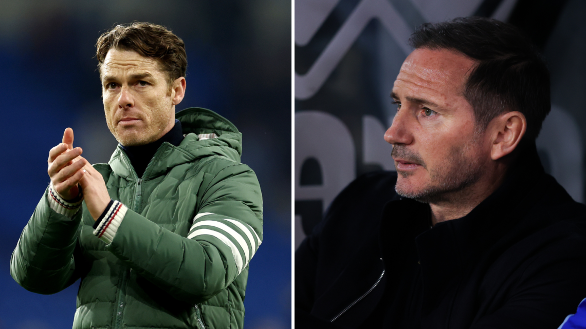 Split image of Burnley manager Scott Parker and Coventry City manager Frank Lampard.