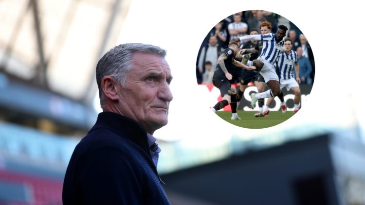An image of Tony Mowbray with an inset of Daryl Dike