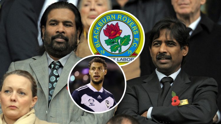 Balaji Rao and Venkatesh Rao. Inset, Blackburn badge and Rudy Gestede.
