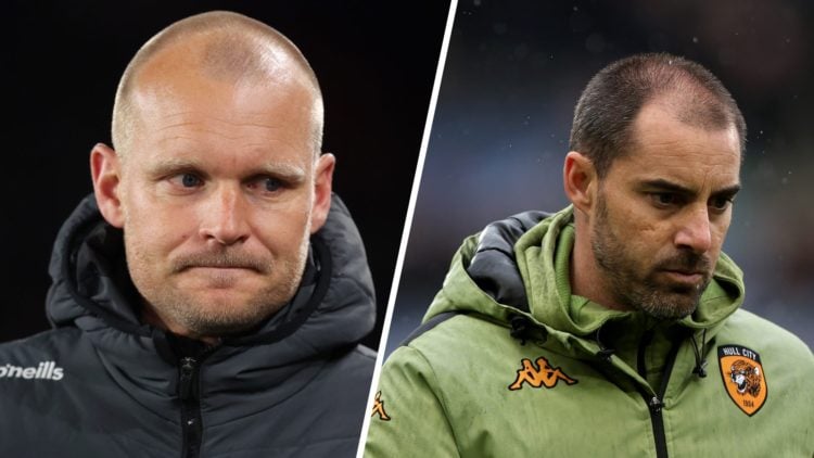 Split image of Liam Manning (L) and Ruben Selles (R)