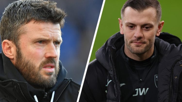 Norwich City Coach Jack Wilshere during the Sky Bet Championship match between Norwich City FC and Preston North. Middlesbrough's Manager Michael C...