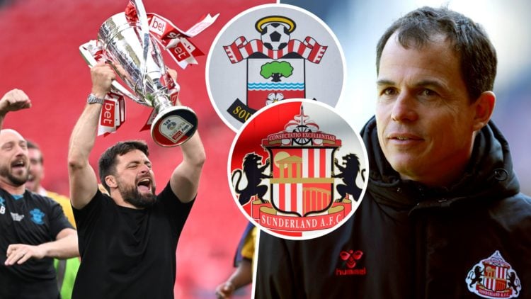 Russell Martin, Southampton badge, Sunderland badge, Regis Le Bris