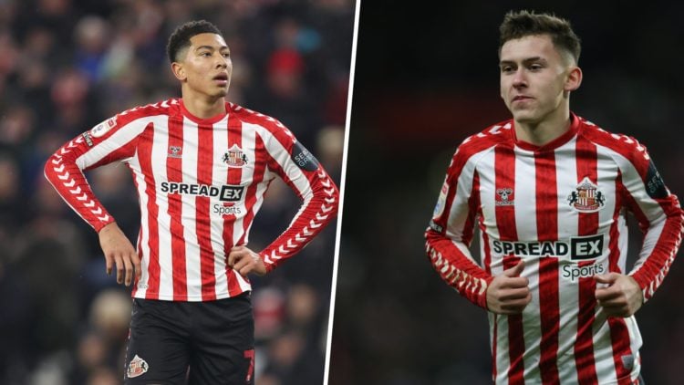 Sunderland midfielders Chris Rigg and Jobe Bellingham