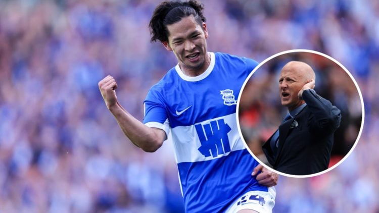 Birmingham City's Tomoki Iwata. Inset, Tom Wagner.