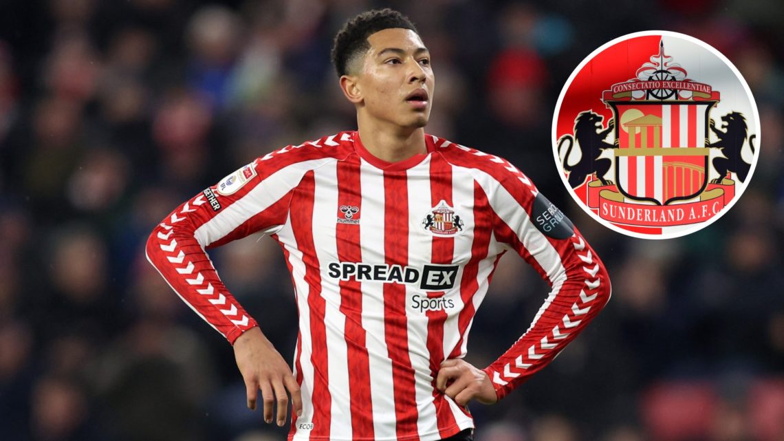 Jobe Bellingham and Sunderland badge