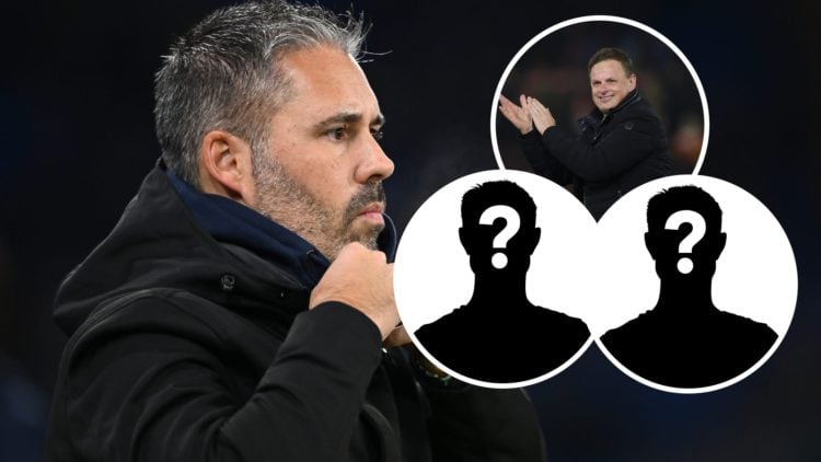 QPR boss Marti Cifuentes watches on during a game, Leyton Orient manager Richie Wellens applauds the fans, two insets of mystery men