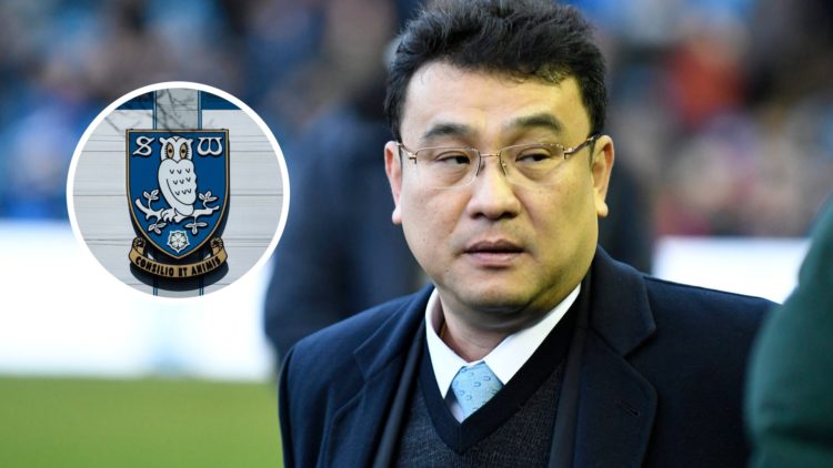 Sheffield Wednesday chairman Dejphon Chansiri. Inset, Sheffield Wednesday badge.