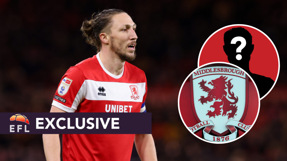 Luke Ayling of Middlesbrough during the Sky Bet Championship match between Middlesbrough FC and Sunderland AFC. A Middlesbrough sign is seen outsid...