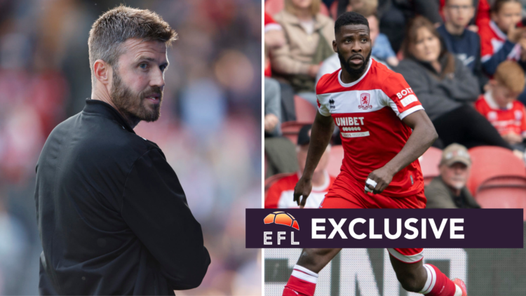 Michael Carrick, Manager of Middlesbrough on the side line before the Carabao Cup First Round match between Huddersfield Town and Middlesbrough. Ke...