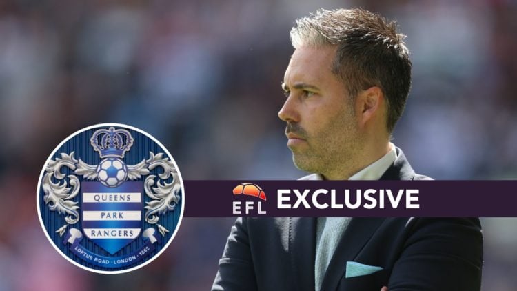 An image of Marti Cifuentes with an inset of the QPR badge and exclusive banner.