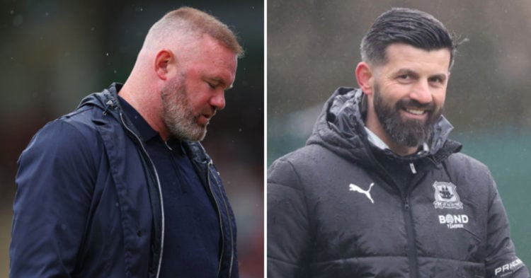 Wayne Rooney, manager of Plymouth Argyle reacts on the touchline during the pre-season friendly match between Cheltenham Town and Plymouth Argyle. ...