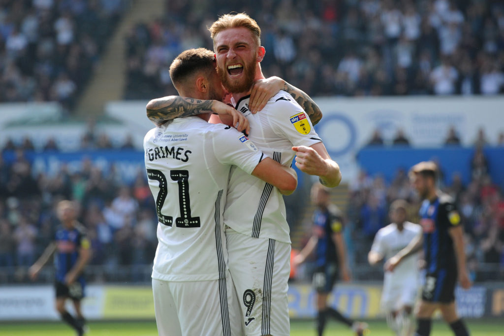 Oli McBurnie for Swansea City against Rotherham