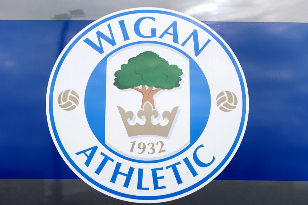 General view of Wigan Athletic badge