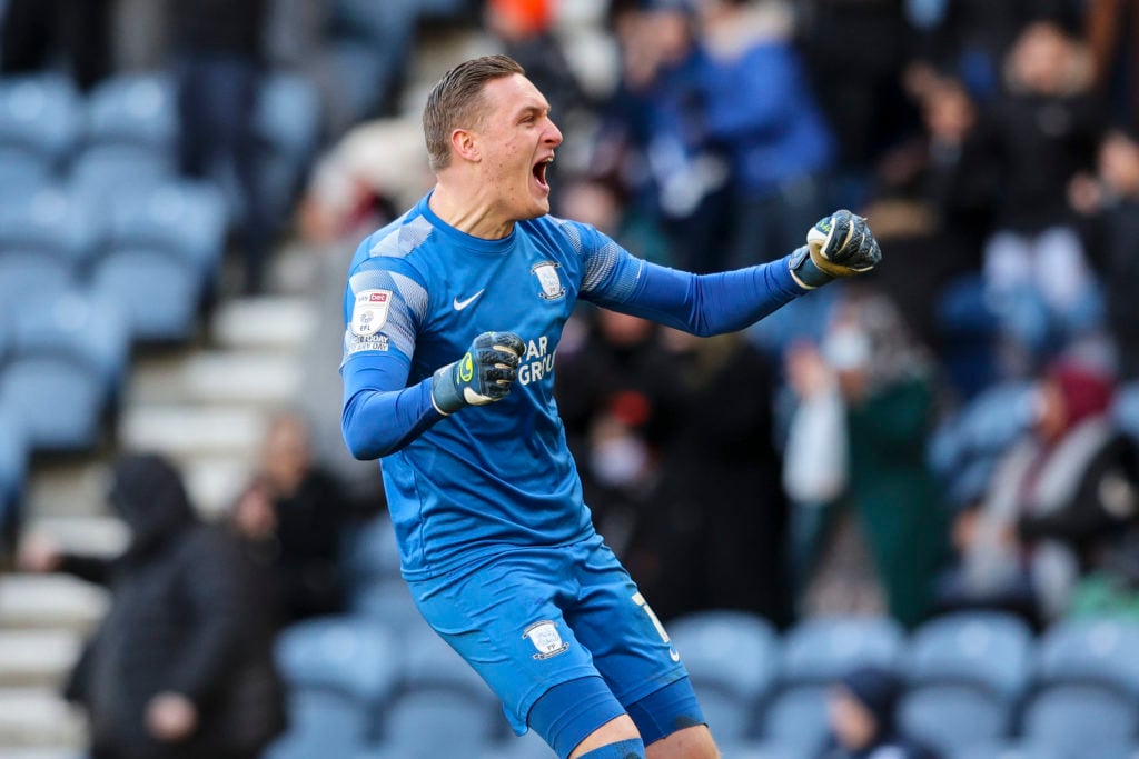 Daniel Iversen celebrates during Preston North End vs AFC Bournemouth in the Sky Bet Championship
