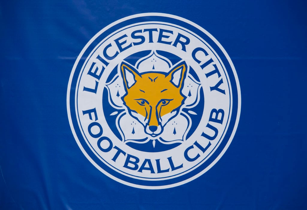Leicester City badge on a flag during a game v Arsenal FC - Premier League
