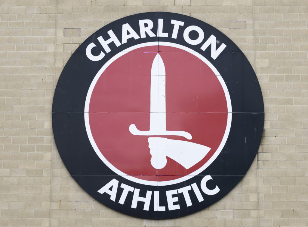 General View of a Charlton Athletic Badge outside the stadium before the Pre-Season Friendly between Charlton Athletic and Portsmouth