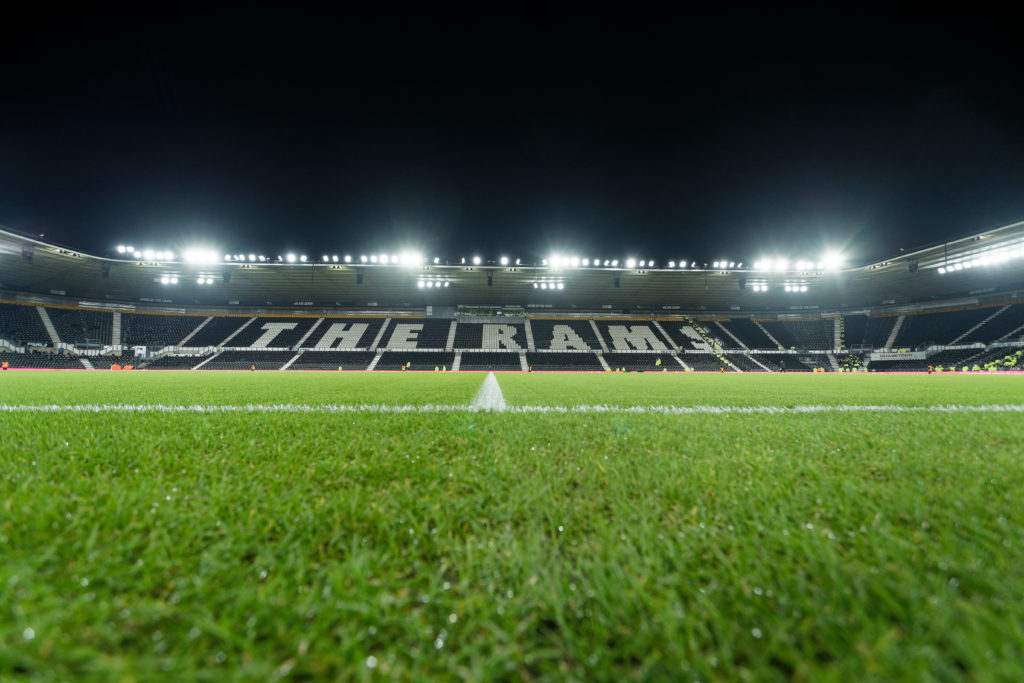 Interior view of the stadium prior to the Sky Bet Championship match between Derby County and Swansea City at Pride Park Stadium