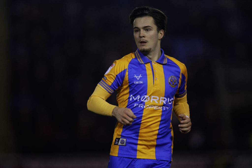 Leo Castledine during Shrewsbury Town FC v Wrexham AFC - Sky Bet League One
