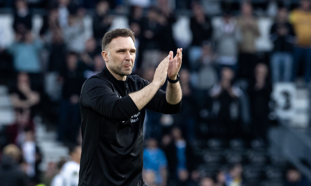 John Eustace applauds after Derby County FC v Blackburn Rovers FC - Sky Bet Championship