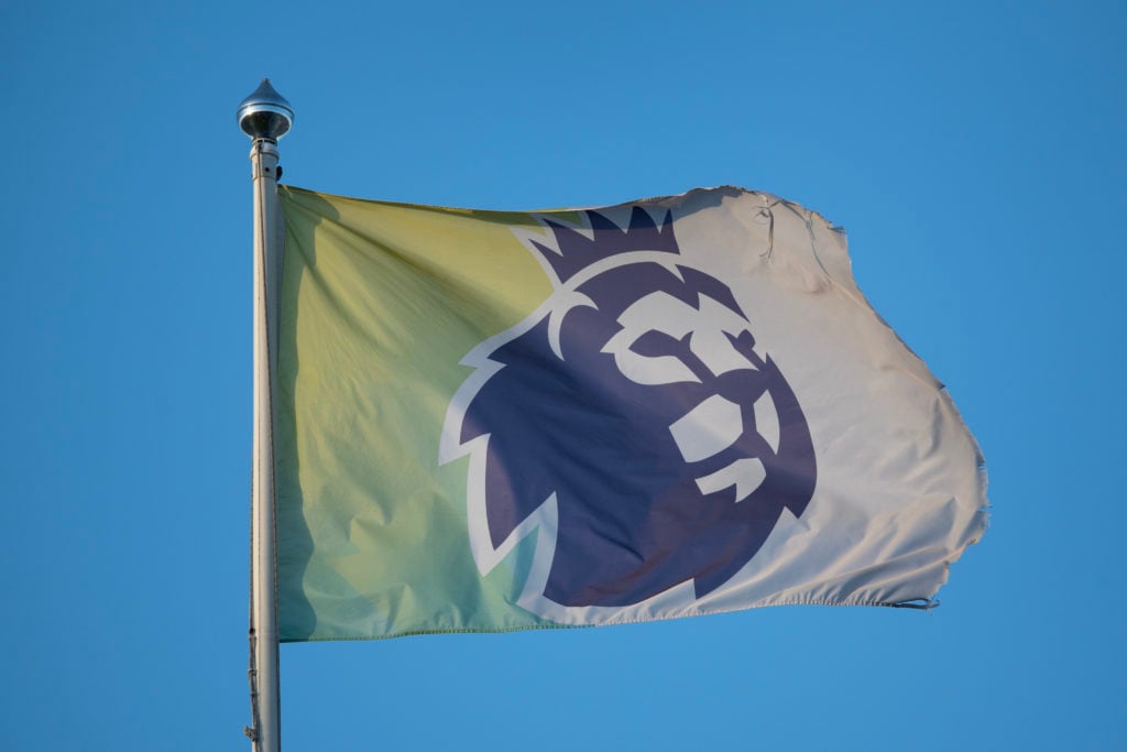 Premier League flag at game between Aston Villa FC v Chelsea FC - Premier League
