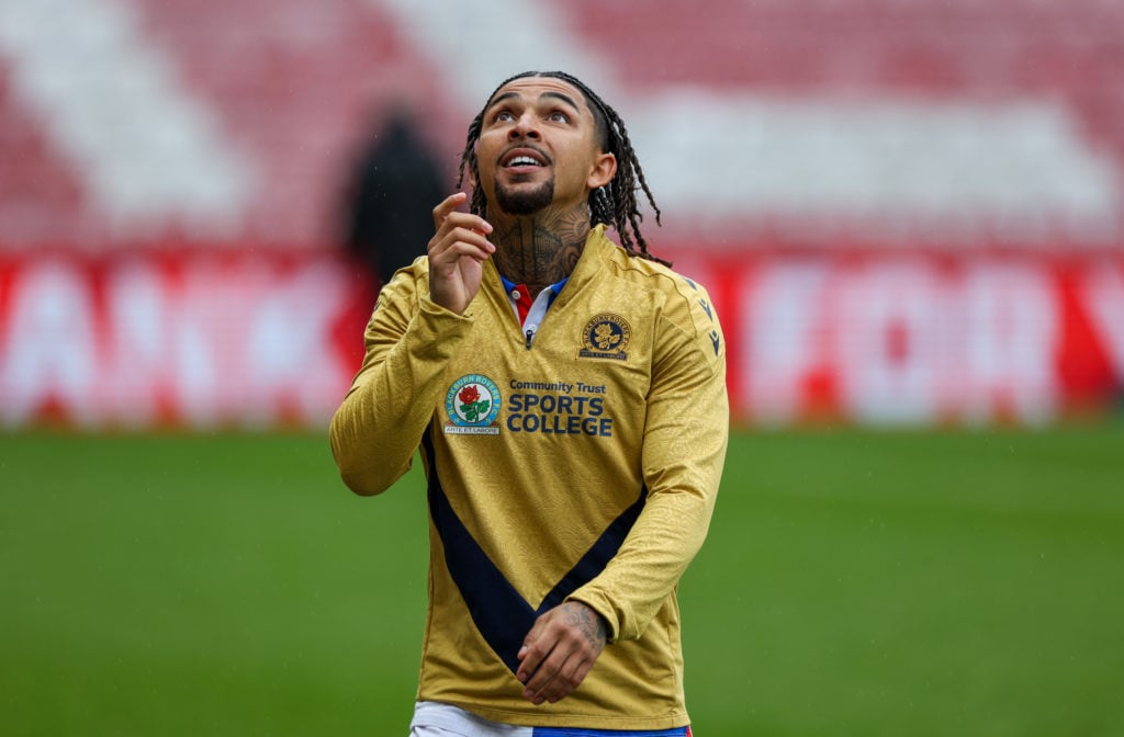 Blackburn Rovers' Tyrhys Dolan celebrates after the Sky Bet Championship match between Sunderland AFC and Blackburn Rovers FC