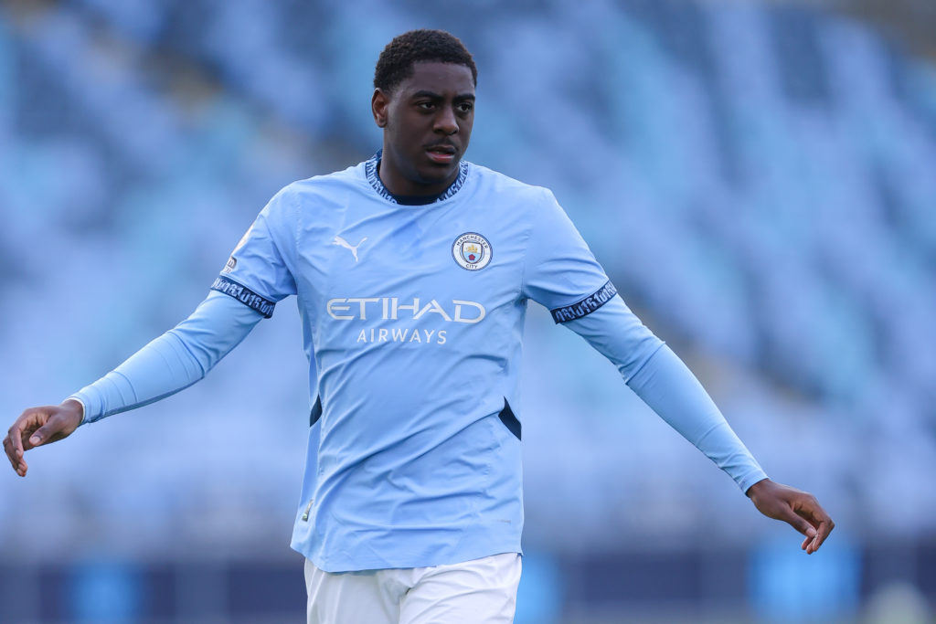 Divin Mubama during Manchester City U21 v Newcastle United U21: Premier League 2