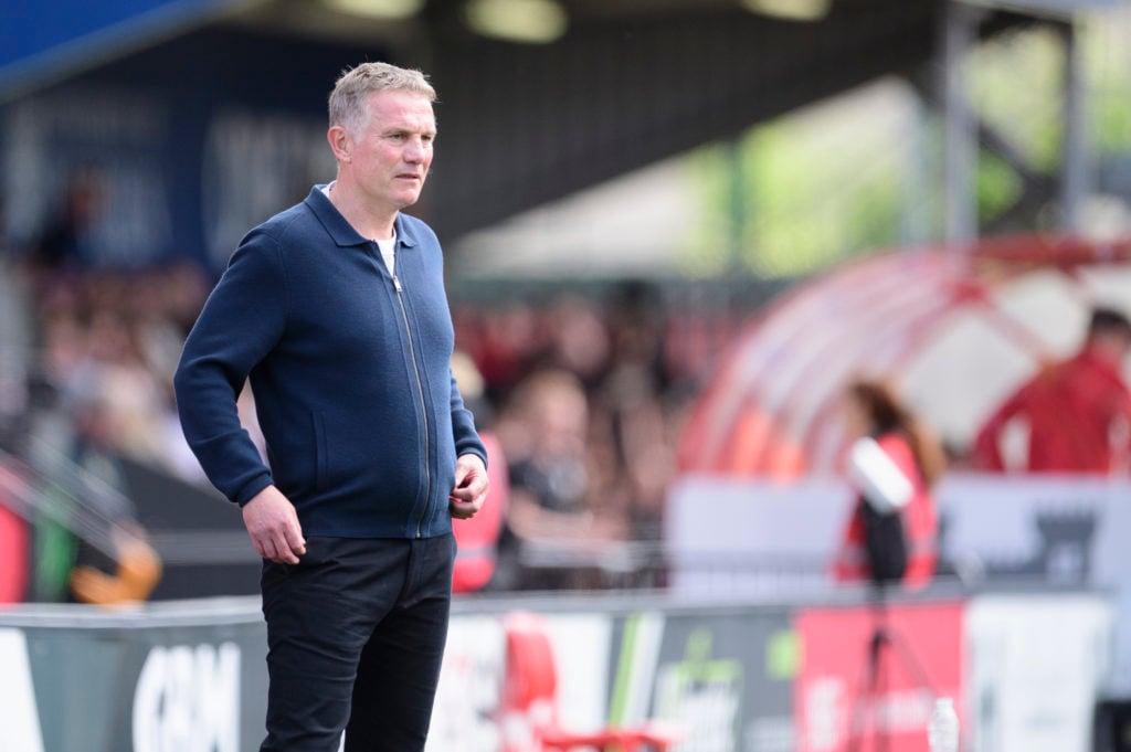 Phil Parkinson, manager of Wrexham during the Sky Bet League One match between Lincoln City FC and Wrexham AFC