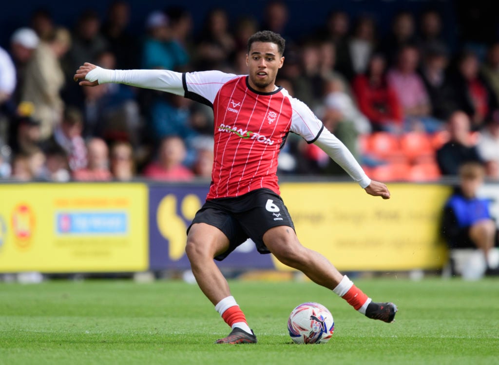 Ethan Erhahon of Lincoln City during the Sky Bet League One match between Lincoln City FC and Wrexham AFC